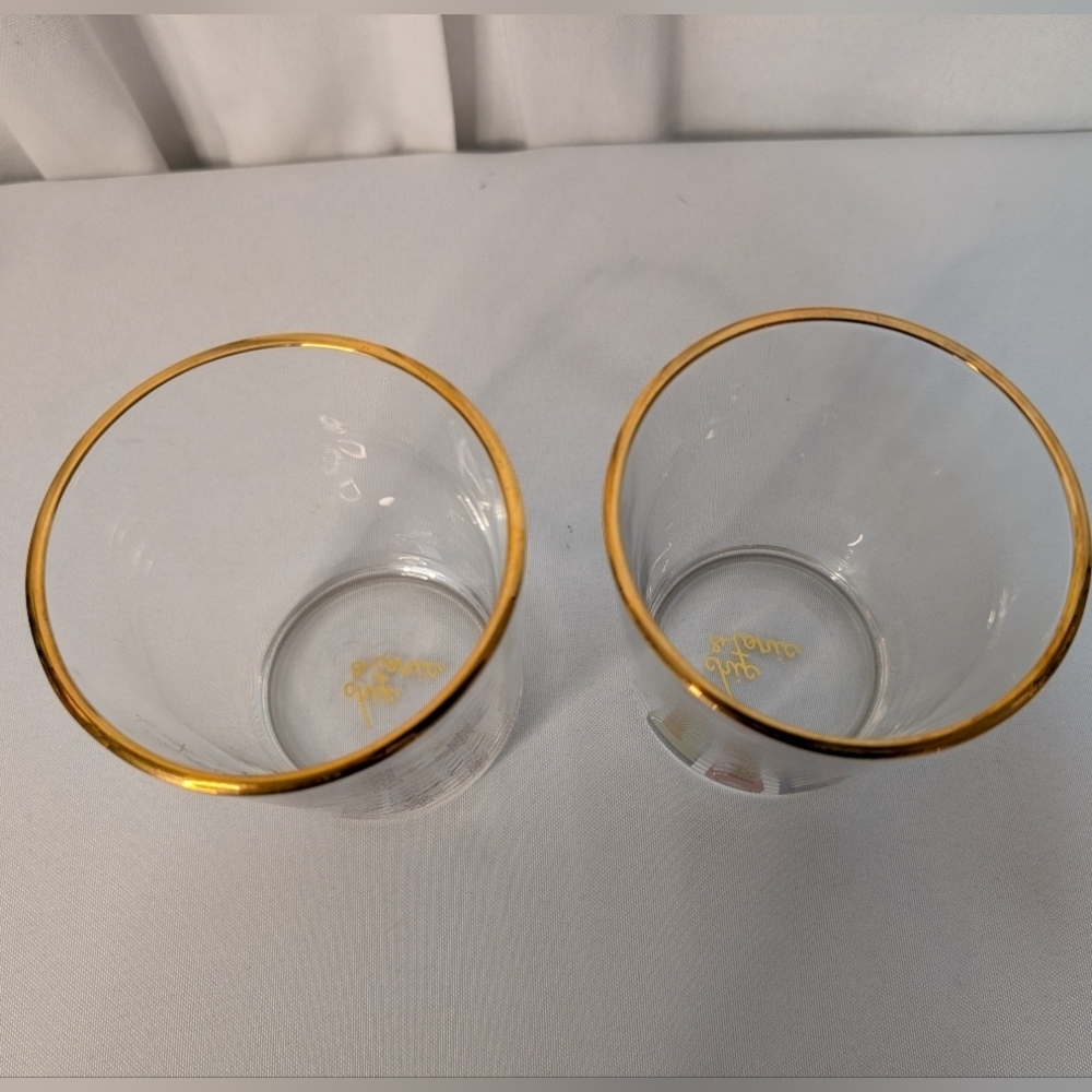 Chic & Tonic Limited Edition Gold Rimmed Cocktail Glasses Let's Toast Set New - Picture 5 of 10